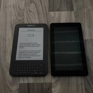 Amazon Kindle Keyboard 3rd Generation D00901 + AMAZON fire7 tablet SV98LN bundle - Picture 1 of 10