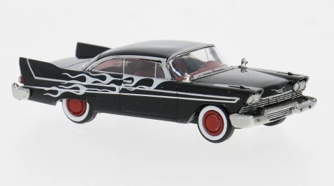 BREKINA 19683 Scala HO Plymouth Fury colore nero 1958 Flames - Immagine 1 di 1