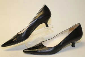 Salvatore Ferragamo Pointed Toe Kitten Pumps Womens Size 8.5 3A Italy Made Shoes - Picture 1 of 24
