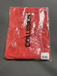 Collusion Red Oversized Shirt UK12 BNWT Sealed Sustainable Fast Ship 🚚 - Picture 1 of 4