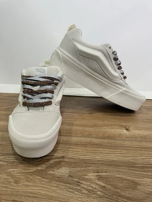 Vans Knu Skool Pila Plataforma Zapatos de Skate Blanco Multicolor Cordones Mujer 10 Y2K Foto 1 de 4