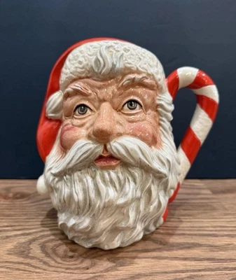JARRA DE PERSONAJE GRANDE ROYAL DOULTON 'SANTA CLAUS' D6793 BASTÓN DE CARAMELO ROJO / 1000 ¡RARA! Foto 1 de 4