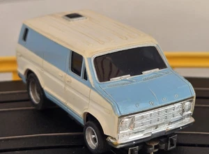 Aurora AFX Ho Slot Car No. 1943 White/blue Ford Street Van - Tested - Picture 1 of 7