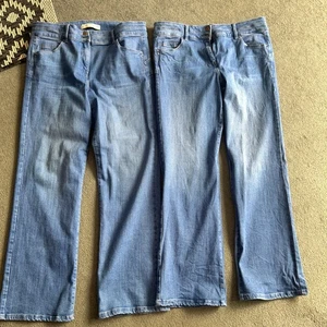 NEXT Lift Slim Shape High Rise Regular Blue Bootcut Jeans Size 20 x2 pairs - Picture 1 of 10