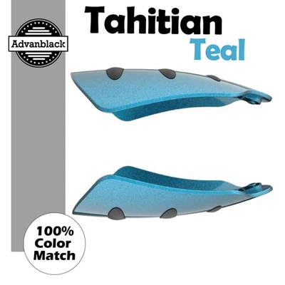 Protector de mano Tahitian Teal compatible con Harley Davidson Touring y Softails Foto 1 de 4