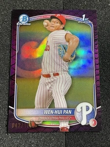 2025 Bowman Chrome WEN-HUI PAN RC 1st Reptilian Fuchsia Refractor #/199 - Picture 1 of 2