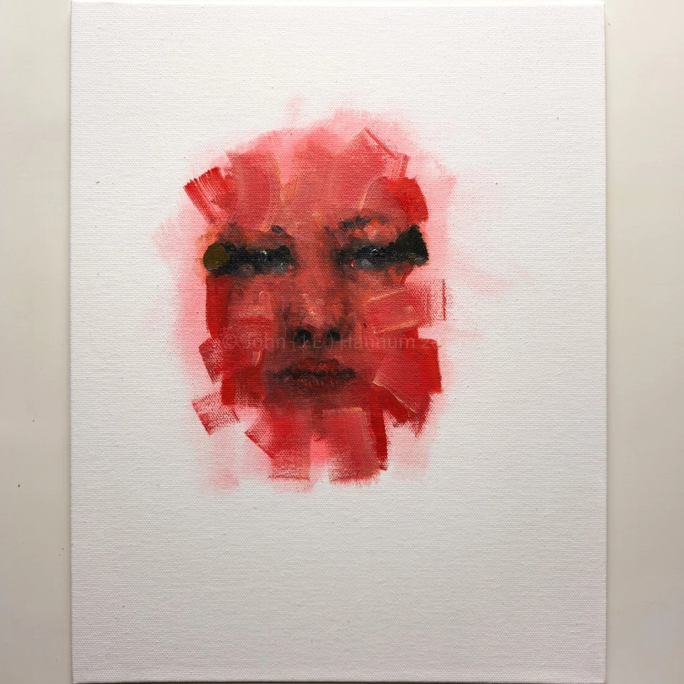 Pintura al óleo abstracta original 11x14 sobre lienzo bellas artes de J.E Hannum Foto 1 de 4