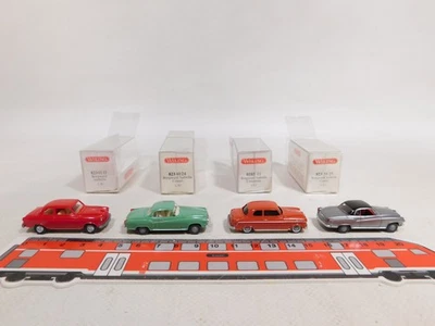 4x wiking H0 1:87 Modello Borgward Isabella 0185 Berlina 823 Top + Box # - Immagine 1 di 4