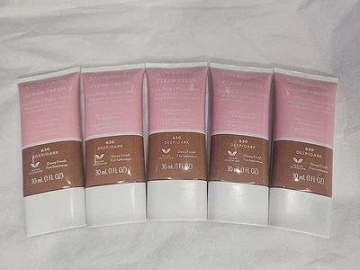 COVERGIRL CLEAN FRESH SKIN MILK NOURISHING FOUNDATION 630 DEEP/DARK 1oz LOT OF 5 - Image 1 of 2