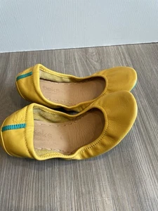 Tieks by Gavrieli Womens US 6 Mustard Yellow Casual Comfy Ballet Leather Flats - Picture 1 of 5