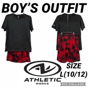 Athletic Works Boy's Short Sleeve T-Shirt and Performance Shorts Set L(10/12) - Picture 1 of 12
