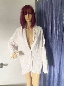 Majestic Filatures ($385) Stretch Linen Single Button Light Blazer Blush 5 (XL) - Picture 1 of 9