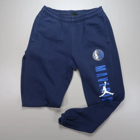 Dallas Mavericks Pants Mens Small Blue Nike Jordan Jumpman Joggers Sweat Cover
