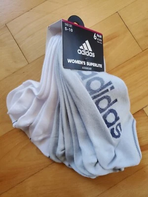 adidas Women Superlite No Show Socks 6 Pairs Size 5-10 - Image 1 of 4