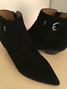 JOIE women black leather ankle boots US size 6.5 Euro 37 medium
