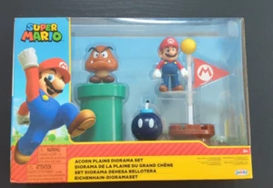Nintendo Super Mario Classic Figuren Acorn Plains Diorama Set Jakks 2,5 Zoll - Bild 1 von 6