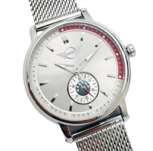 Mini Cooper BMW Watch in Steel Mesh Milan Swiss Made Silver Dial - Picture 1 of 3