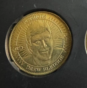 1997 Pinnacle Mint Collection NFL Brass Coin DREW BLEDSOE #02 PATRIOTS - Picture 1 of 3