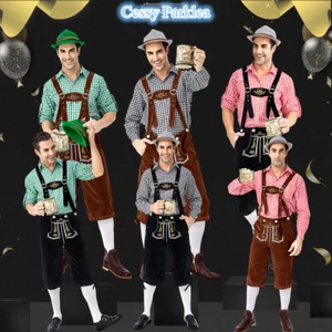 ZB12 Hombre Alemán Bávaro Oktoberfest Dirndl Vintage Disfraz Sombrero Top Lederhosen - Imagen 1 de 15