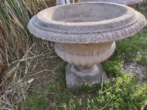 Vintage Urn's/Planters  XL 19th Century European carved Stone. Lot of 4 Cover