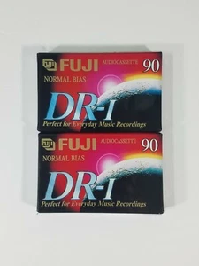 (2) Cintas de casete de audio en blanco con sesgo normal Fuji 90 min DR-1 tipo 1 nuevas selladas - Imagen 1 de 5