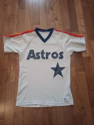 Vintage 1980s Houston Astros MLB Medalist Sand-Knit Jersey/Shirt (L) Fits as Med - Image 1 of 4