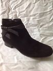 Andr Black Ankle Suede Boots Size 38-39