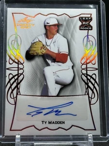2021 Leaf Trinity XRC Base Auto Ty Madden #BA-TM1 - DETROIT TIGERS - Picture 1 of 2