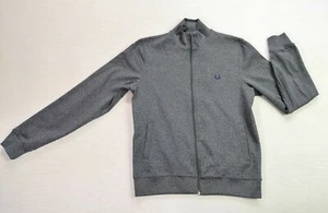 Fred Perry Men's Grey Funnel Full Zip Sweatshirt Size Small Good Used Condition - Picture 1 of 5