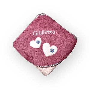 Kapuzenhandtuch Waschhandschuh Name aufgestickt 100 x 100 cm  Mabel Baby - Bild 1 von 10