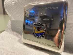 1960 Thailand Thai Royal US Army 5th RRU(P) Sterling Cigarette case Siam enamel - Picture 1 of 4