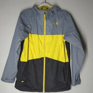 The North Face DryVent Hooded Jacket  Boy's Size XL (18/20) Yellow Gray Full Zip - Picture 1 of 8