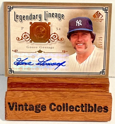 SP Legendary Cuts Goose Gossage Legendary Lineage 2005 automático/25 New York Yankees Foto 1 de 2