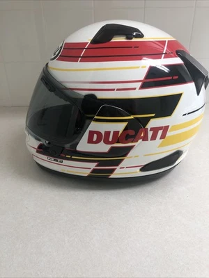 Arai Ducati MSF Full Face Helmet Size XL White Black Red Yellow - Image 1 of 4