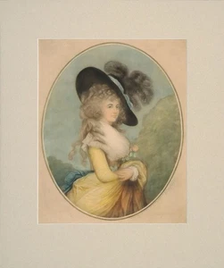 SA EDWARDS SIGNED Antique XRare c1902 Mezzotint Engraving DUCHESS OF DEVONSHIRE - Imagen 1 de 1