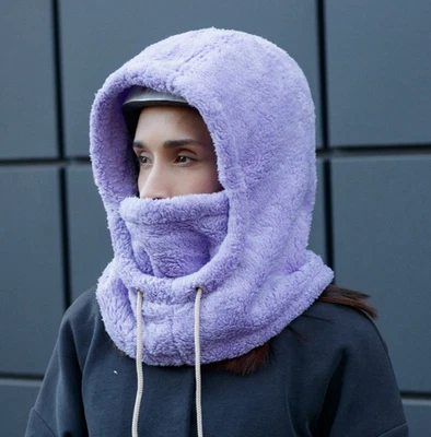 Capucha Rosa Sobre Casco, Capucha Snowboard, Capucha Sherpa Ski, Pasamontañas, Regalo Exterior Foto 1 de 4