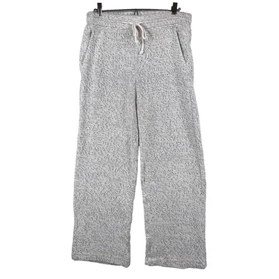 Lou & Grey Womens M Knit Sweatpants Gray White Textured Lounge Drawstring EUC - Image 1 of 4