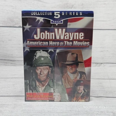 VTG John Wayne: Collector Series (5 Pack) "American Hero of the Movies" [VHS]NEW - Image 1 of 4