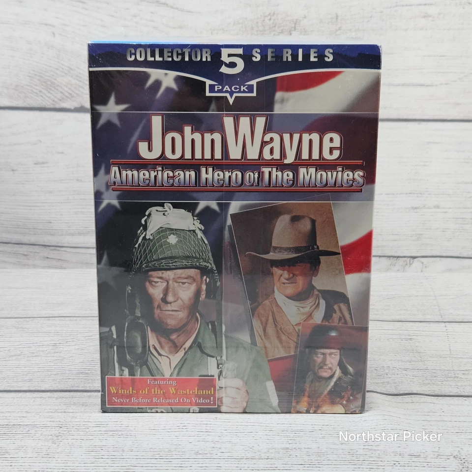 VTG John Wayne: Collector Series (5 Pack) "American Hero of the Movies" [VHS]NEW - Image 1 of 4