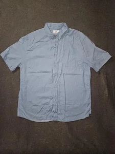 Southern Tide Shirt Mens XL Blue Short Sleeve Button Up Linen Blend Casual - Picture 1 of 6