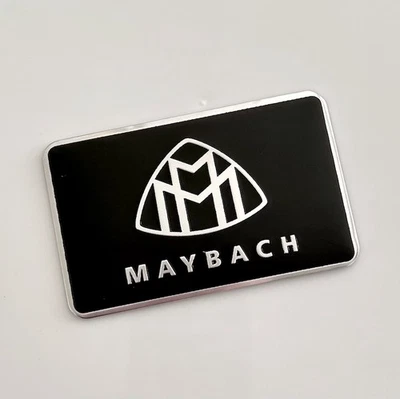 NEU MAYBACH Logo Emblem Abzeichen Aufkleber Mercedes Benz Maybach 8X5 cm Schwarz - Bild 1 von 4