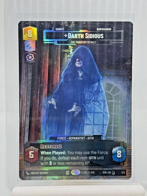 Darth Sidious, The Phantom Menace - Star Wars Unlimited Gift Box Promo #2/3 - Image 1 of 2