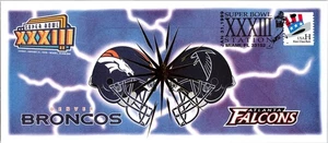 Superbowl 33 - 1999 BRONCOS FALCONS Gedenkbrief - Bild 1 von 1
