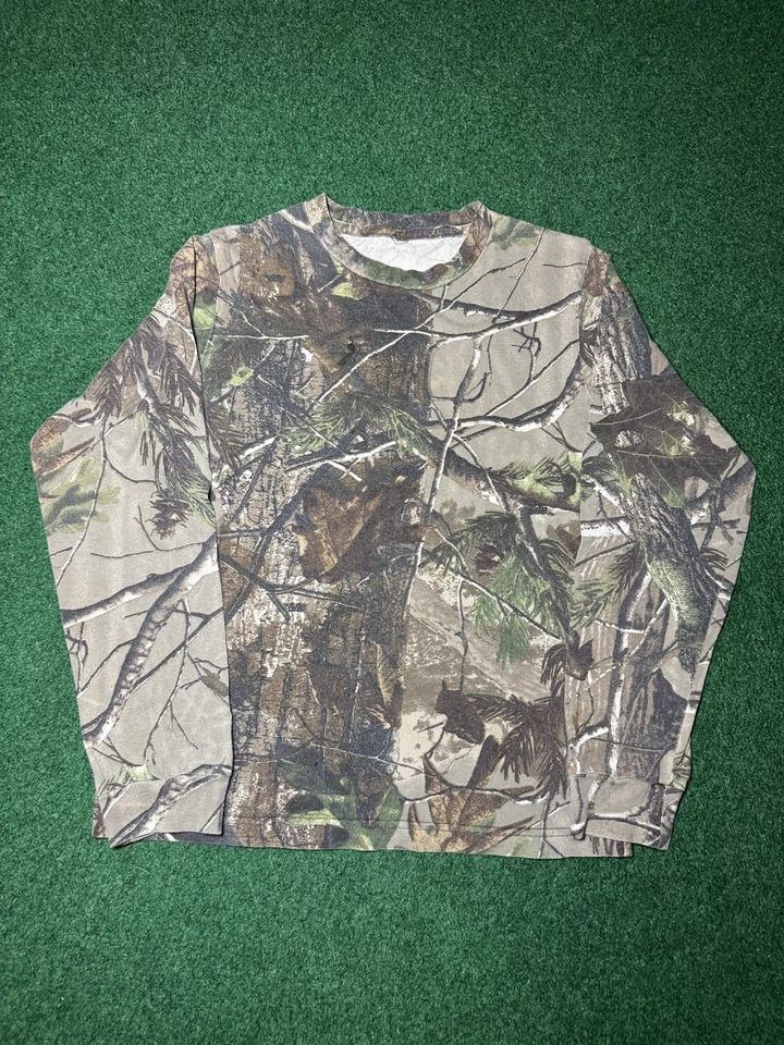 Camiseta Camuflada De Colección Y2K Realtree Manga Larga Niños Jóvenes 14 Lrg  Foto 1 de 4