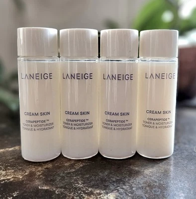 (4) Laneige Cream Skin Cerapeptide Toner & Moisturizer. 84 oz ea NEW! - Image 1 of 2