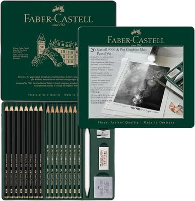 20er Bleistifte Set Castell 9000 & Pitt Graphite Matt Faber-Castell 115224