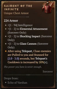 DIABLO 4🔥SEASON 8🔥Raiment of the Infinite Unique Items - Picture 1 of 1