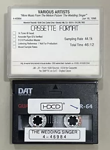 The Wedding Singer 2 DAT Production Master Digital Audio Tape Cassette Rare - Picture 1 of 4