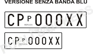 REPLICA COPPIA TARGHE PROVA SUPPLEMENTARI IN ALLUMINIO RETTANGOLARI PER AUTO  - Picture 1 of 1