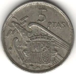 ESPAÑA CINCO PESETAS 1975 ~ LO CALIFICAS. stk 356 - Imagen 1 de 4